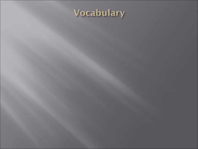 Vocabulary